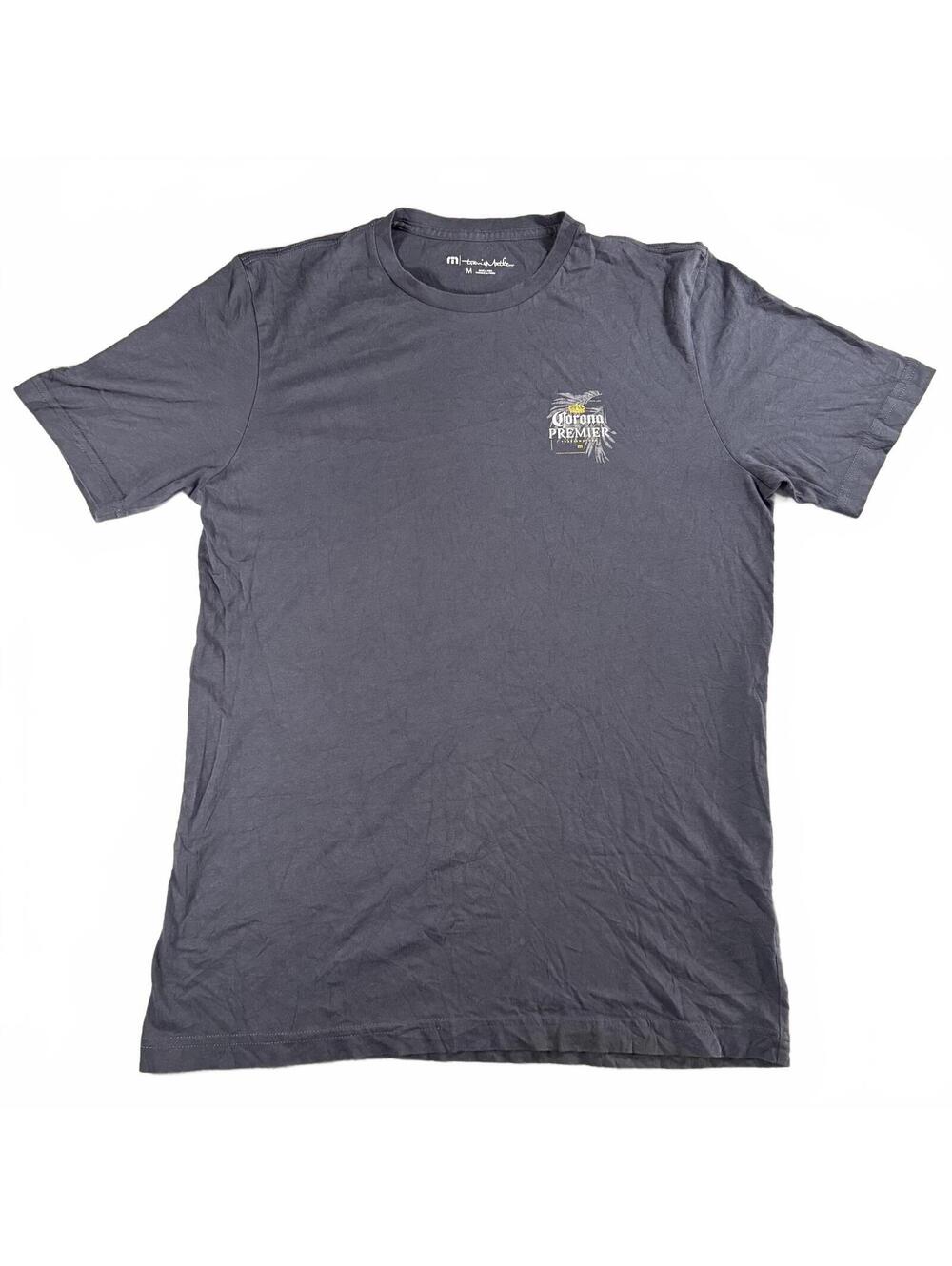 TravisMathew Corona Premier Men's Medium Gray Short Sleeve Graphic T-Shirt
